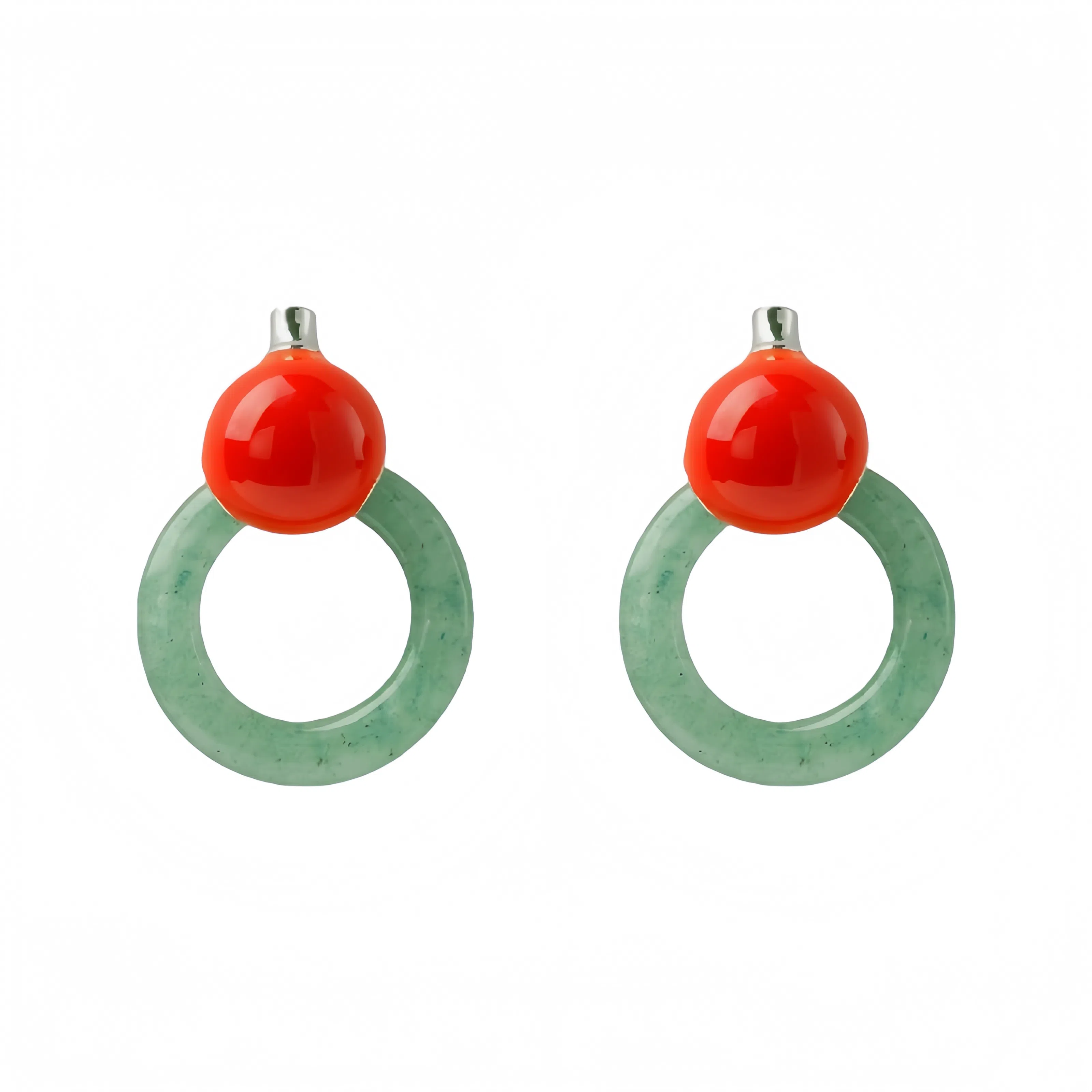 子婳 高级新中式 复古轻奢优雅#好运 东陵玉 耳环 女款