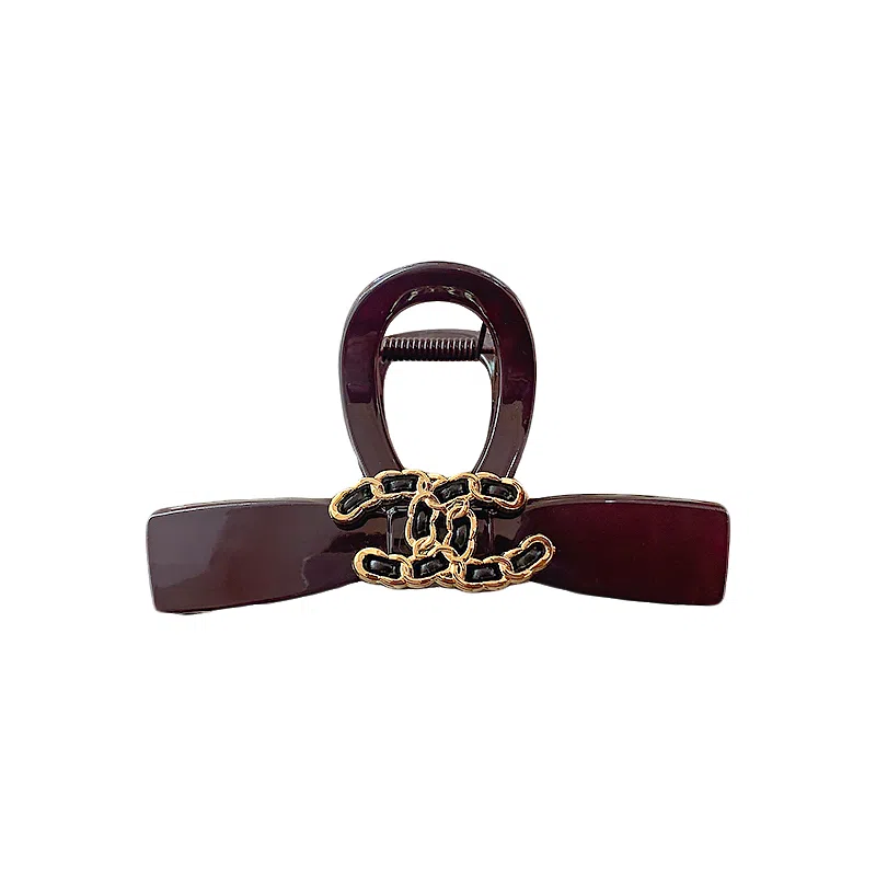 蒙妮 复古蝴蝶结发抓夹气质少女#好运 亚克力 发夹 女款