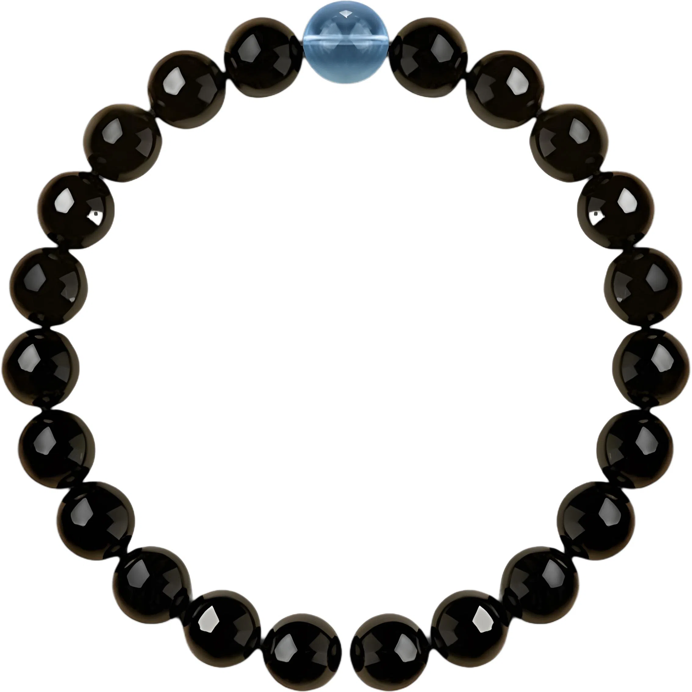 华髻 招财纳福转运珠简约轻奢高级时尚设计感 国潮可爱小众设计感气质百搭日常好运 黑曜石 手串 男女同款情侣款