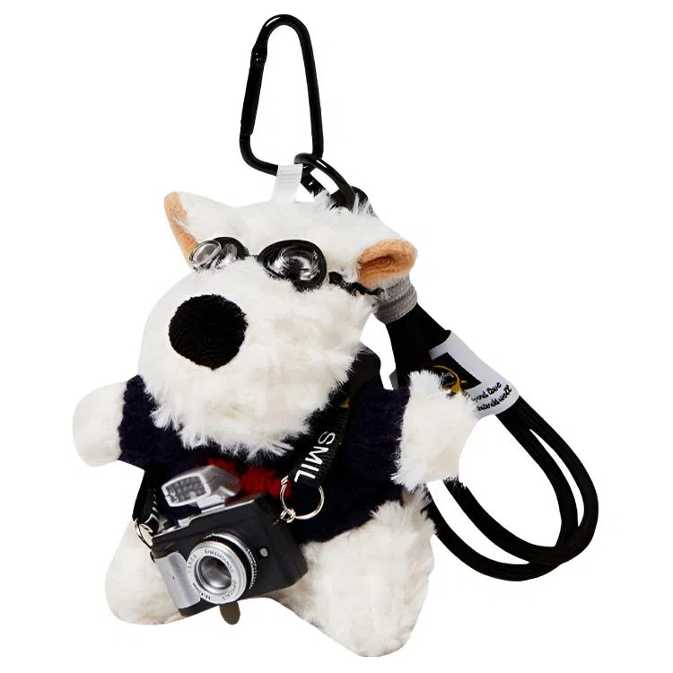 纳兰杜 潦草西高地小狗公仔可爱玩偶挂饰 毛绒拼金属 钥匙扣包周边 男女同款情侣款 多色