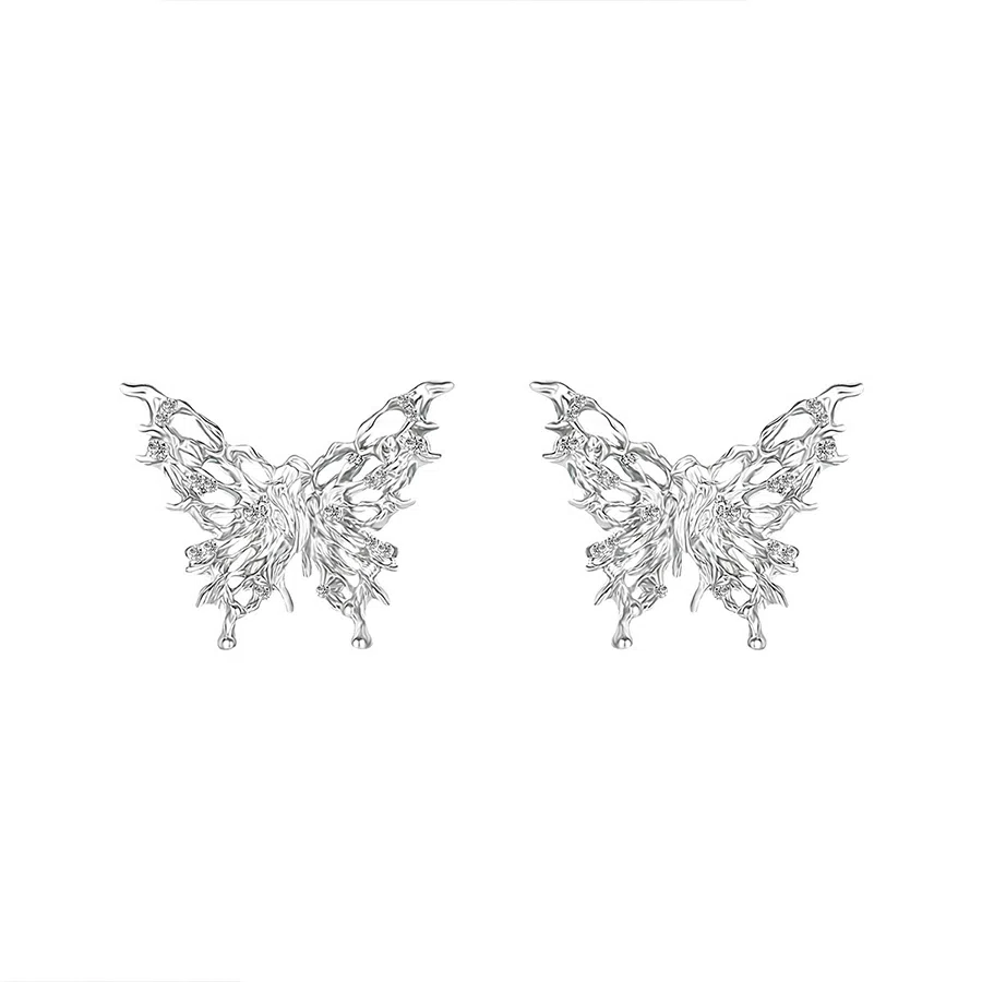 SUMIYAKI Winter Fluid Butterfly S925 Silver Earrings