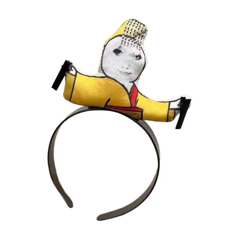 欧洛伊 趣味搞怪发箍皇上膜拜龙图 聚会装饰头箍