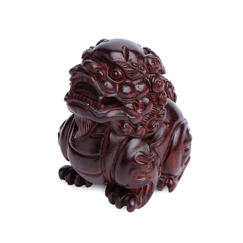 木盛缘 【鸿运当头 吸金貔貅】雕刻随身盘玩文玩#好运 紫檀属 把件 男款
