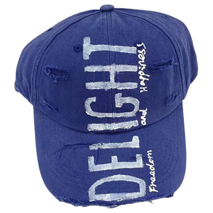 浪莎 时尚涂鸦字母破洞潮流风 棉 鸭舌帽 男女同款情侣款