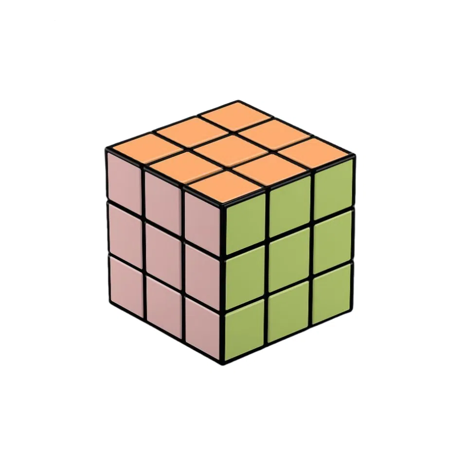 万格 纯色马卡龙三阶渐变创意益智顺滑初学者解压玩具 魔方