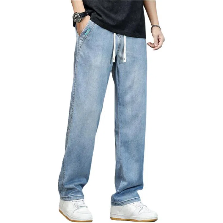 金盾 夏季凉感宽松长裤牛仔裤 男款