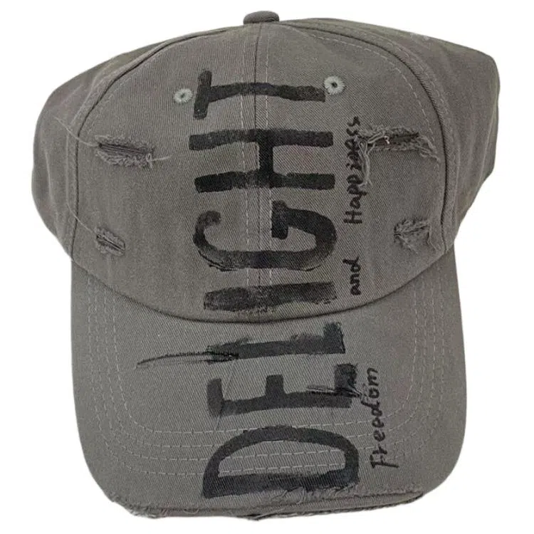 浪莎 时尚涂鸦字母破洞潮流风 棉 鸭舌帽 男女同款情侣款