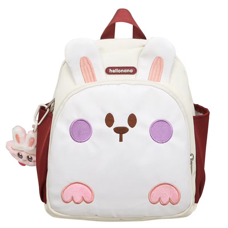 醇龙 幼儿园书包便携童趣宝宝背包卡通可爱小兔子 尼龙 双肩包 儿童款 白色/蓝色/紫色/粉色/黄色