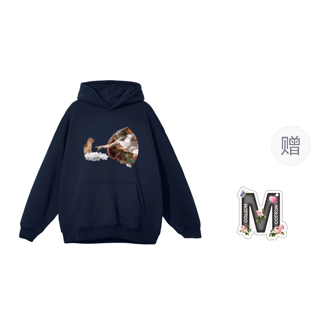 棉购 加绒加厚百搭潮流印花美式学生卫衣 女款