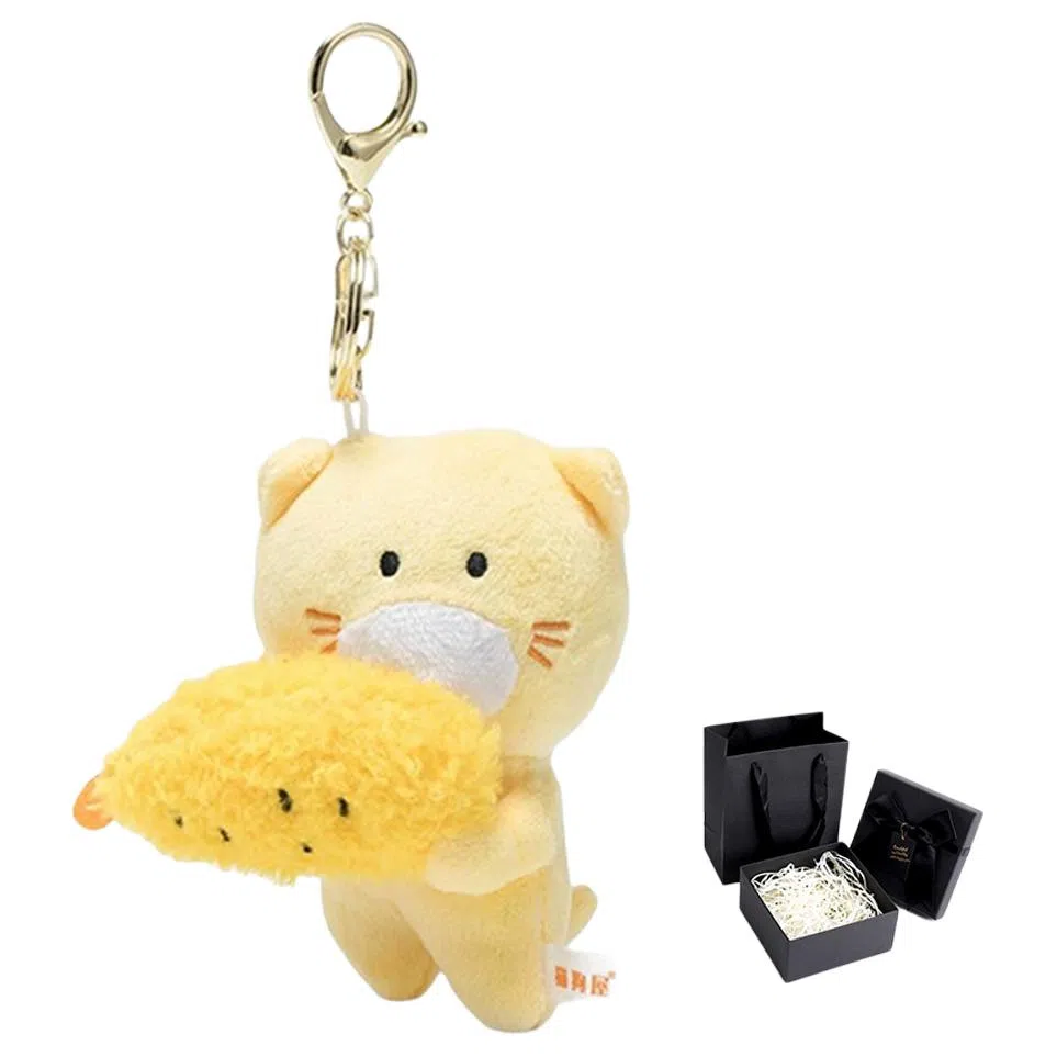 Craftsmanship Workshop Teddy Bear Keychain Brown/Yellow