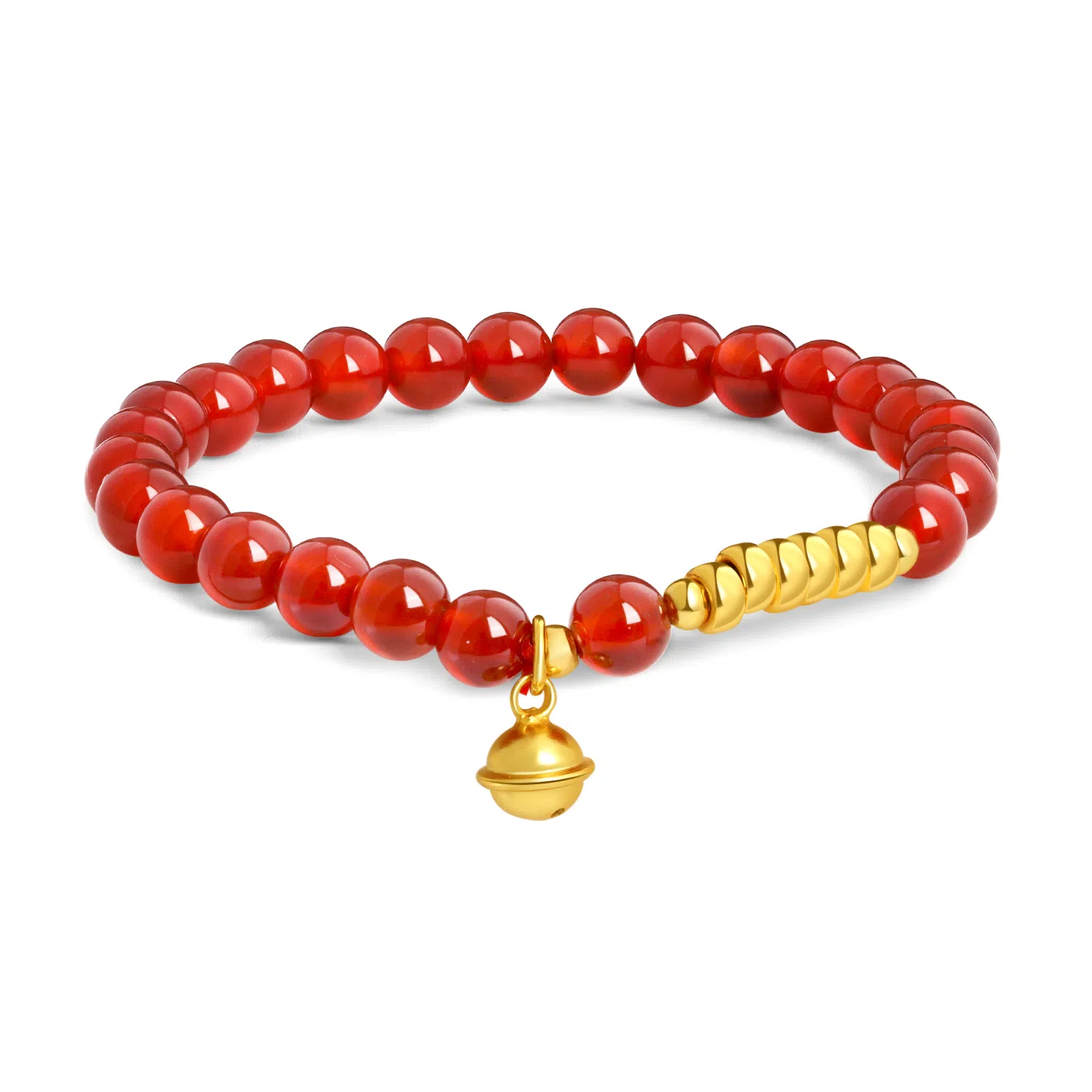 老凤祥 银铃红韵  福满乾坤吉祥如意 财运铃铛新中式国风韵味喜庆 气质轻奢简约设计#好运 玛瑙 手串 女款