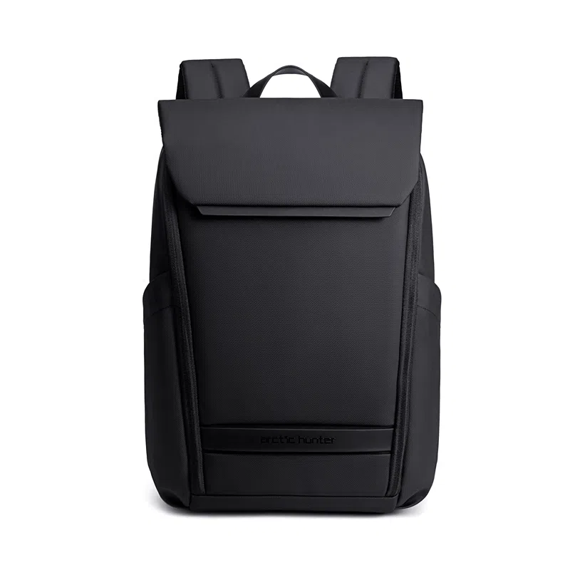 北极猎人 复古高级感通勤商务气质百搭 涤纶 双肩包 常规 男款 黑色