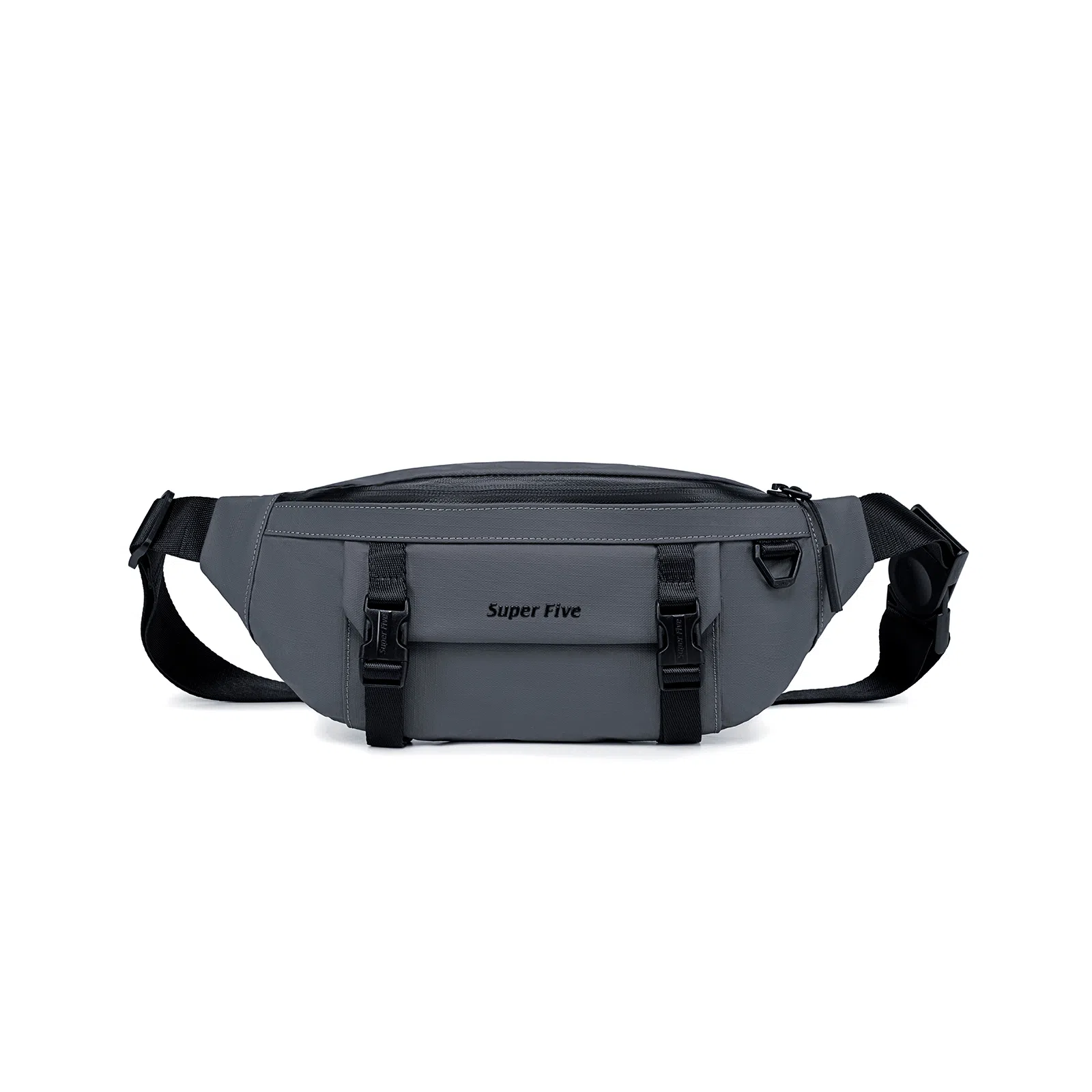 北极猎人 潮流港风 涤纶 胸包 常规 男女同款情侣款 黑色/米白/橙色/灰色