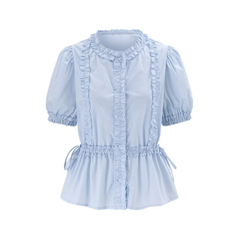 THREE French Court Style Ruffle Collar Shirt