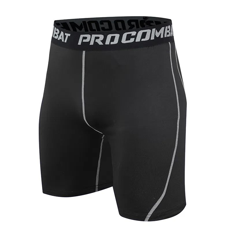 左岸 紧身男夏季轻薄透气弹力速干裤男学生篮球五分打底裤休闲跑步田径训练裤健身裤子薄款修身显瘦运动短裤 男款