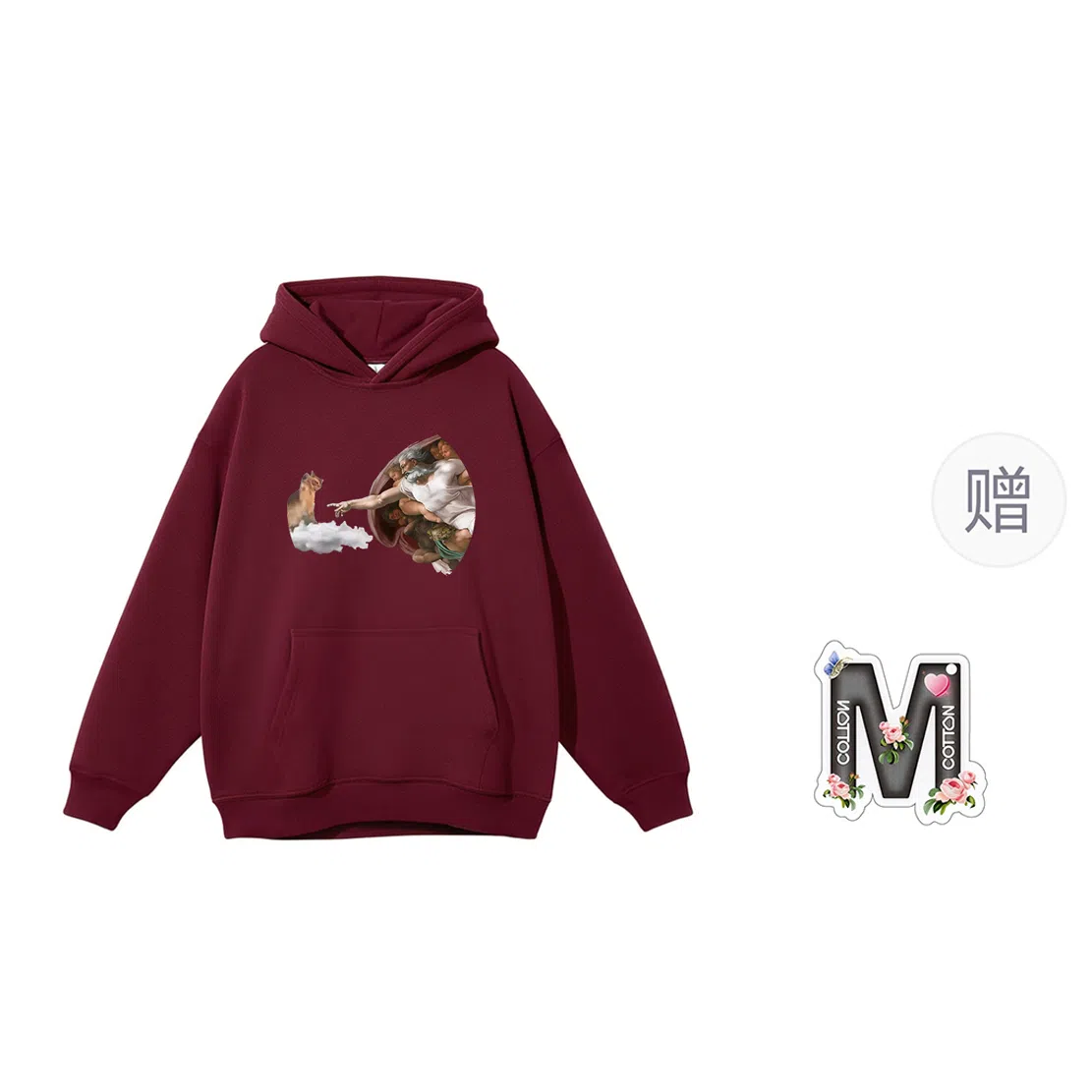 棉购 加绒加厚百搭潮流印花美式学生卫衣 女款
