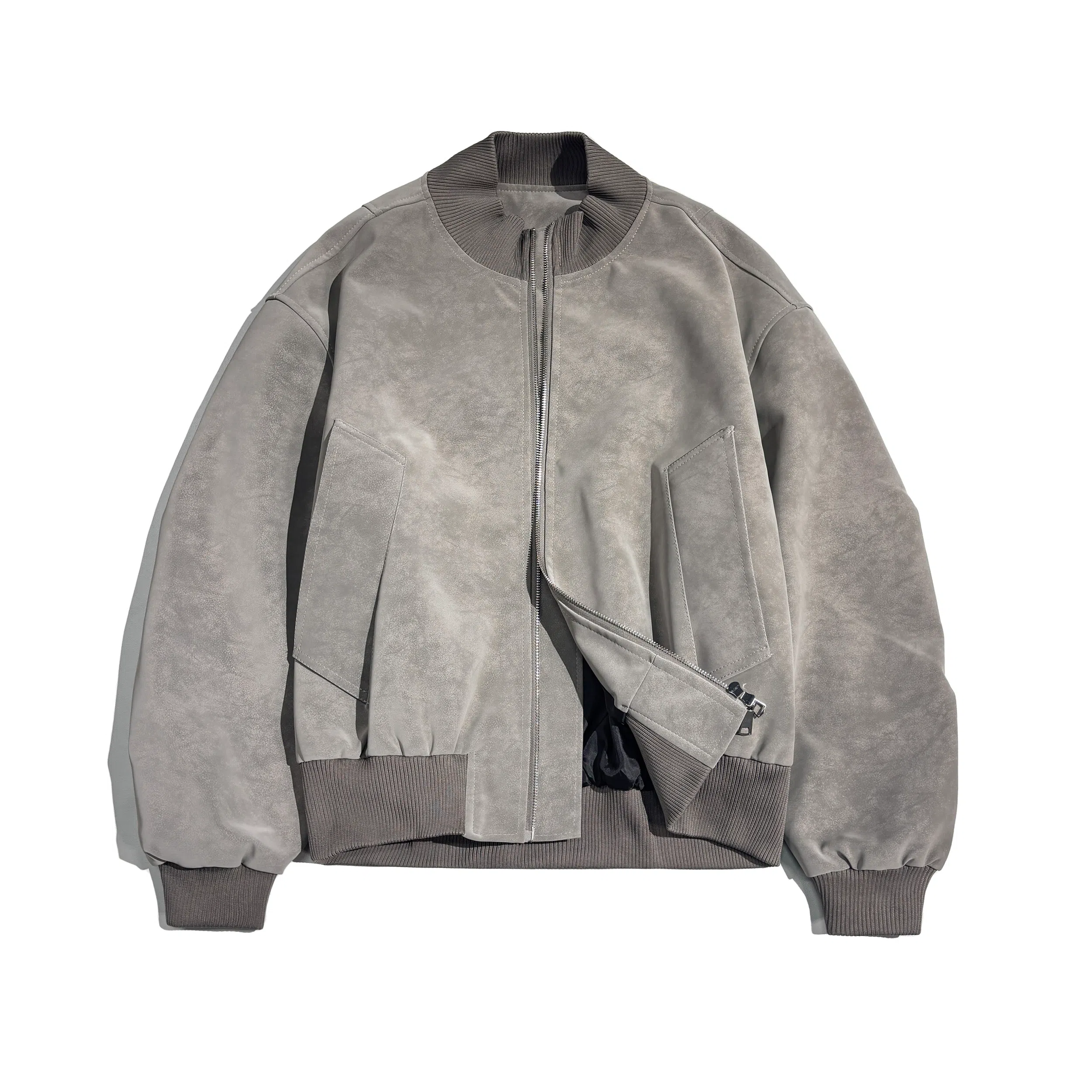 【dme】 美式复古做旧扎染设计感立领廓形棒球服时尚秋款百搭中性宽松休闲高品质小众长袖夹克外套 男女同款