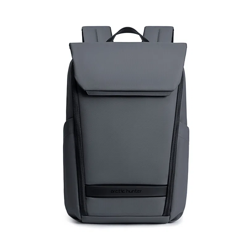 北极猎人 复古高级感通勤商务气质百搭 涤纶 双肩包 常规 男款 黑色