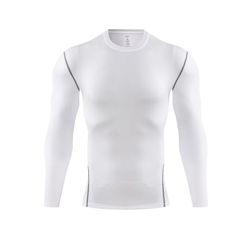 左岸 夏季薄款时尚紧身长袖衫运动速干衣篮球足球跑步训练休闲打底衫健身房百搭上衣修身中腰显瘦健身衣 男款