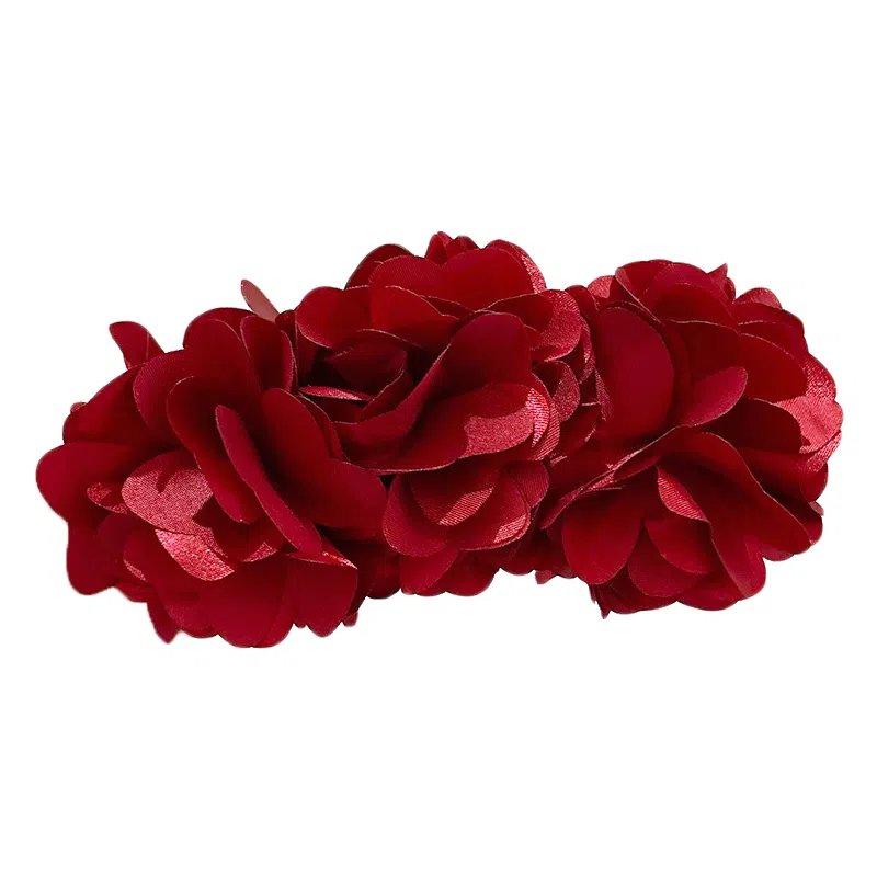 蒙妮 森系花朵香蕉夹 亚克力 发夹 女款