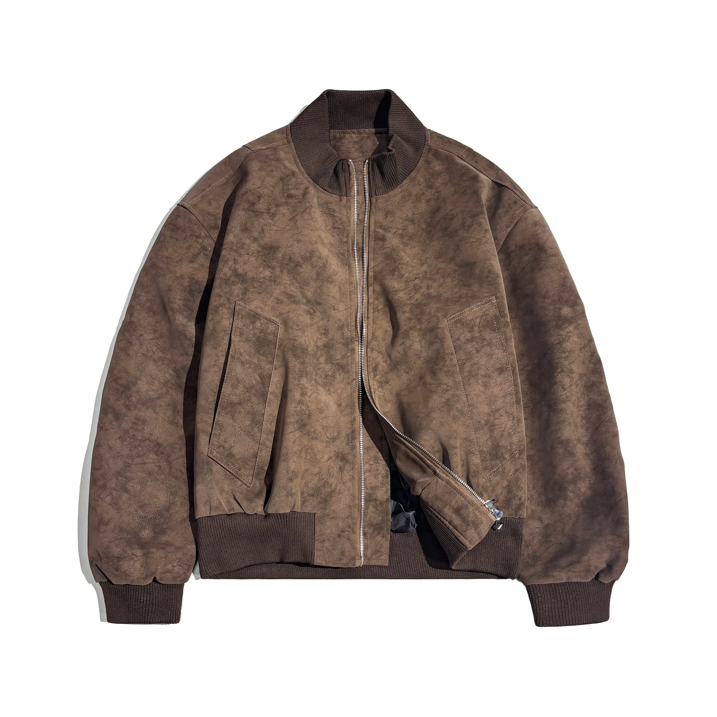 【dme】 美式复古做旧扎染设计感立领廓形棒球服时尚秋款百搭中性宽松休闲高品质小众长袖夹克外套 男女同款