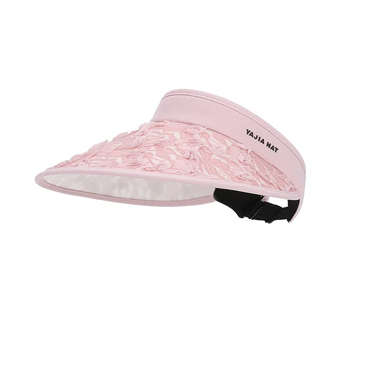 浪莎 户外沙滩帽防紫外线立体碎花空顶帽马拉松运动可扎马尾户外休闲 聚酯纤维 防晒帽 女款