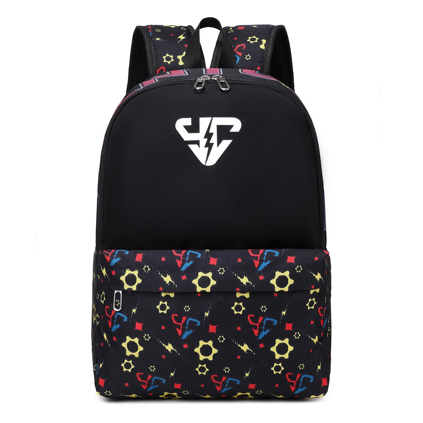 垣途者 像素风满印小闪电休闲运动学生书包 尼龙 双肩包 常规 男女同款情侣款 多色