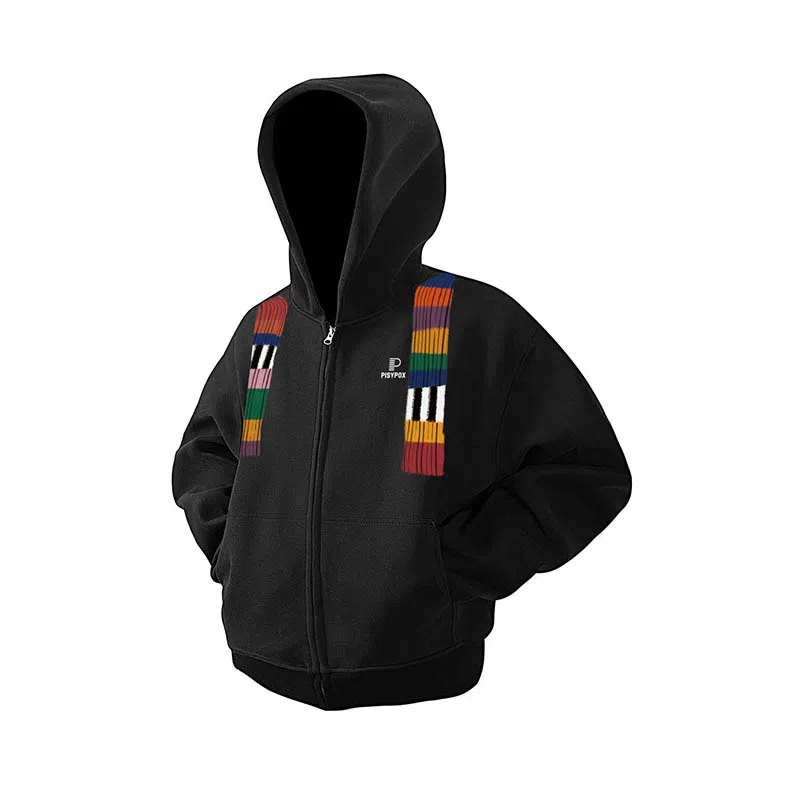 PISYPOX Boxy Fit Zip Hoodie