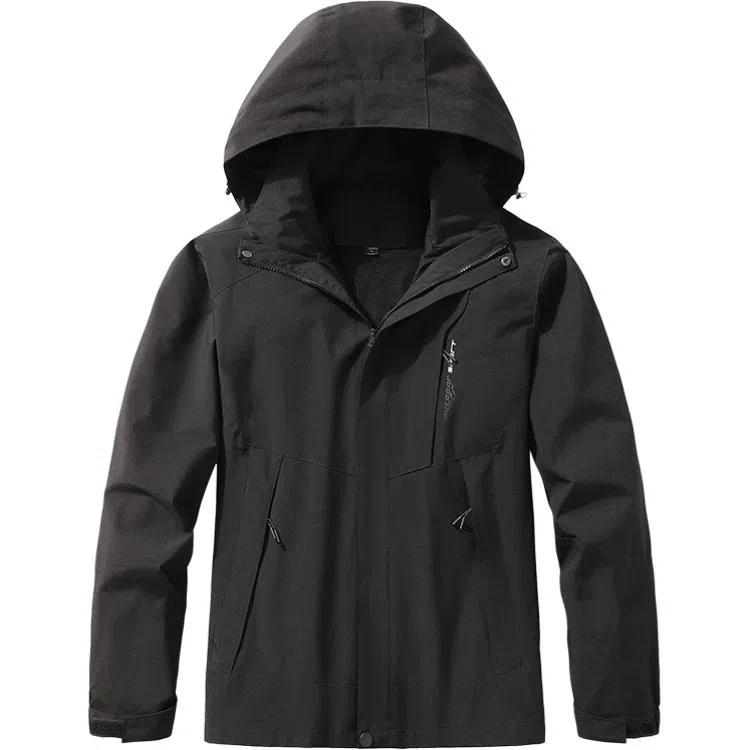 户外潮流长袖连帽三合一加厚运动外套 冲锋衣 男款
