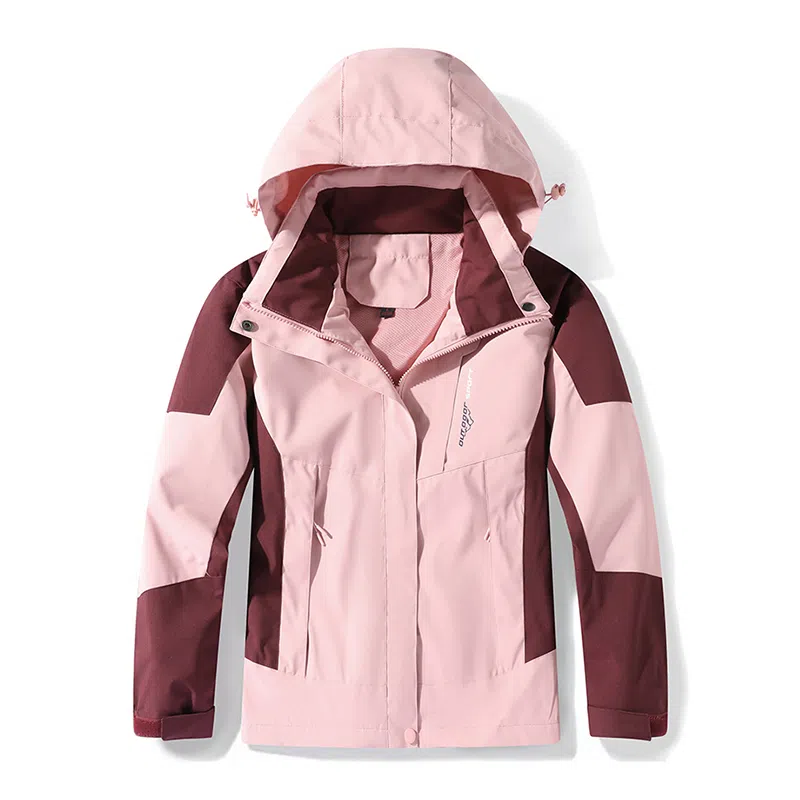 户外潮流长袖连帽三合一加厚运动外套 冲锋衣 男款