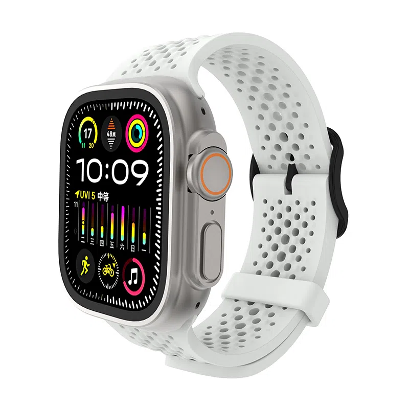 亿祈发 表带 苹果适用 硅胶材质 洞洞透气男女通用