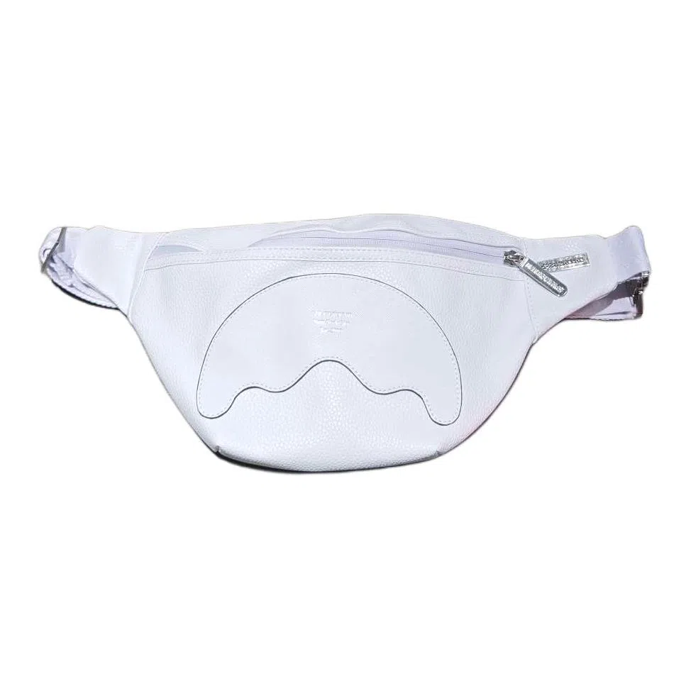 Sprayground Logo PVC Waist Bag White