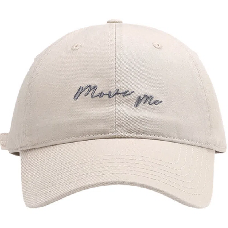 韩版字母刺绣百搭显脸小透气 棉与聚酯纤维材质 鸭舌帽 男女同款情侣款