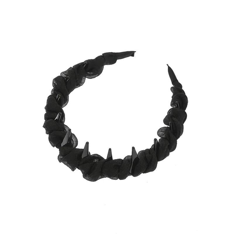 如花梦 高级感 小香风气质百搭防滑褶皱波浪 布艺 发箍 女款