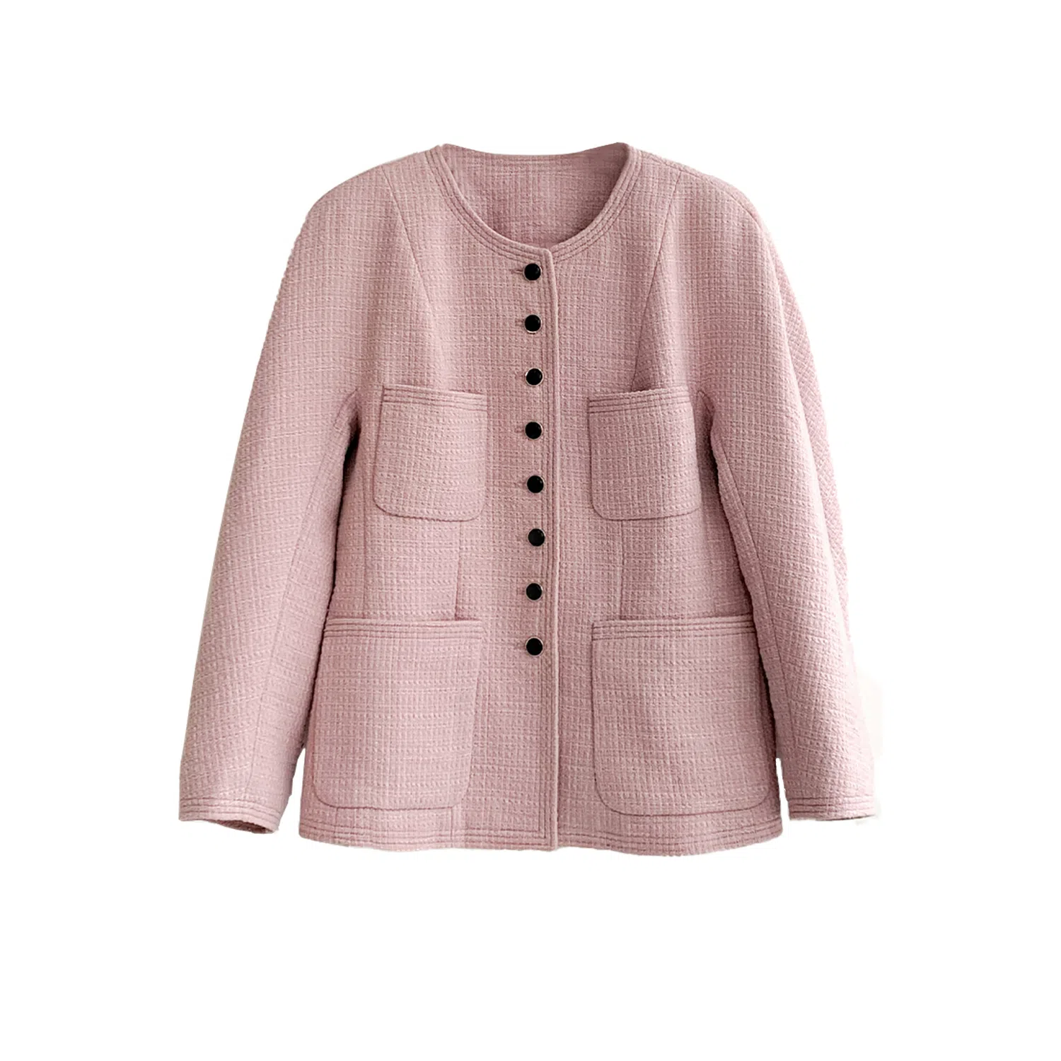 法儿家 时尚通勤简约百搭截短外套 女款