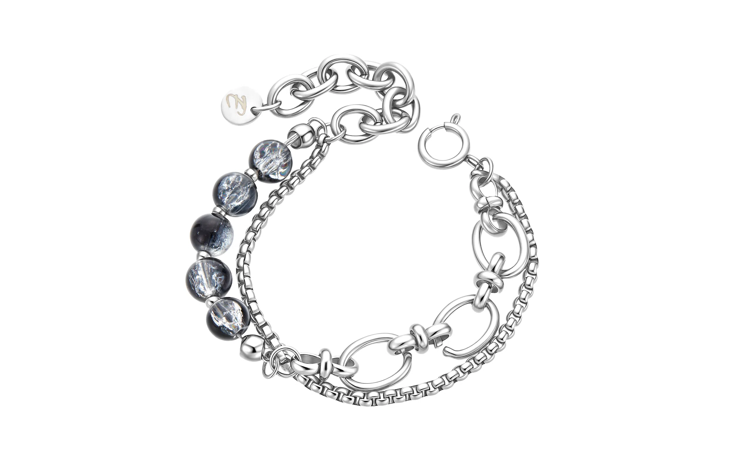 ENFANTIN Double Layer Crack Bead Bracelet