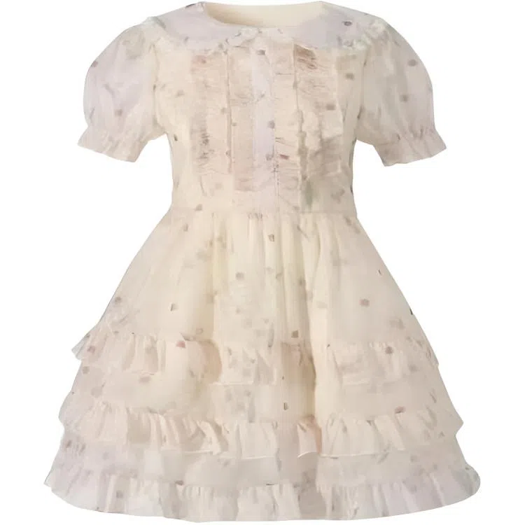 米囹连衣裙 可爱清新短袖 青少年