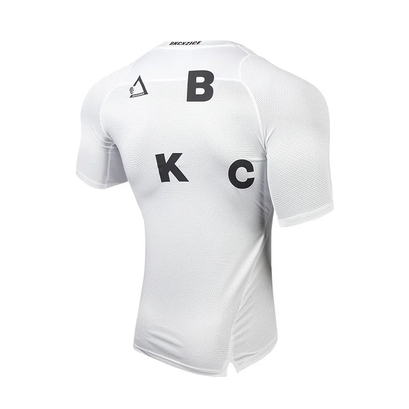 BKCXZICE Big Logo Triangle Print Tight Fit Short Sleeve
