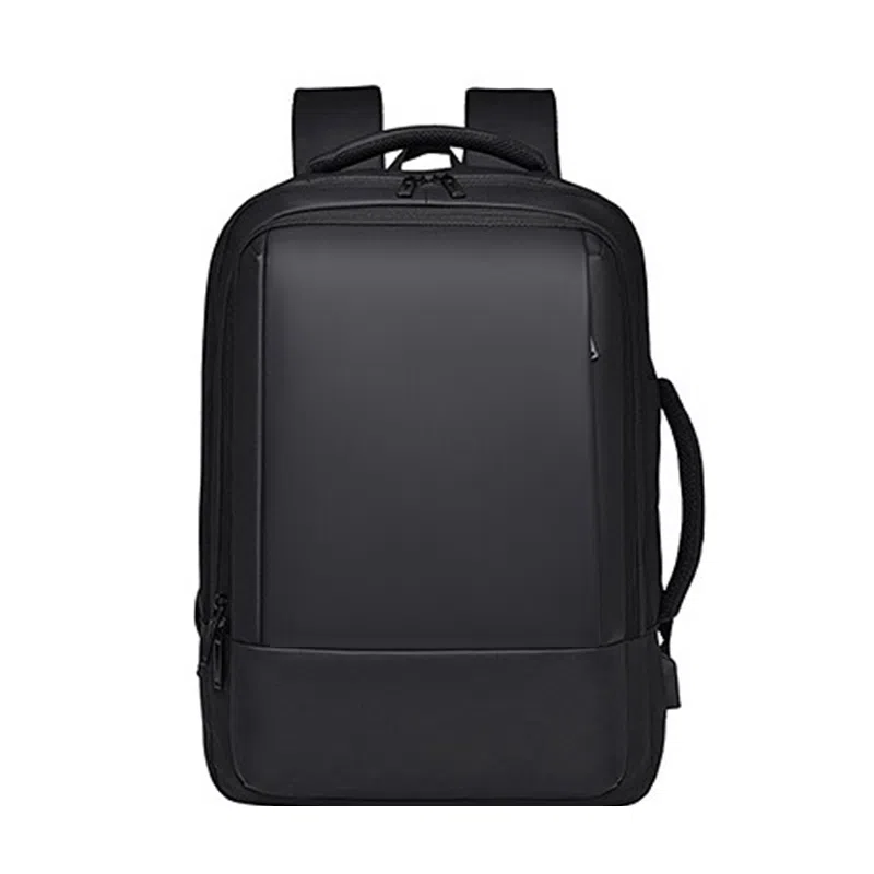 老人头 商务出差简约多功能大容量 织物 双肩包 男款 黑色