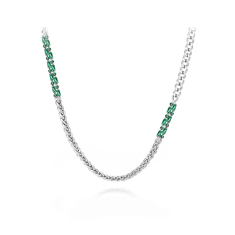 奥斯坦汀 祖母绿古巴街头小众 合金 项链 男款