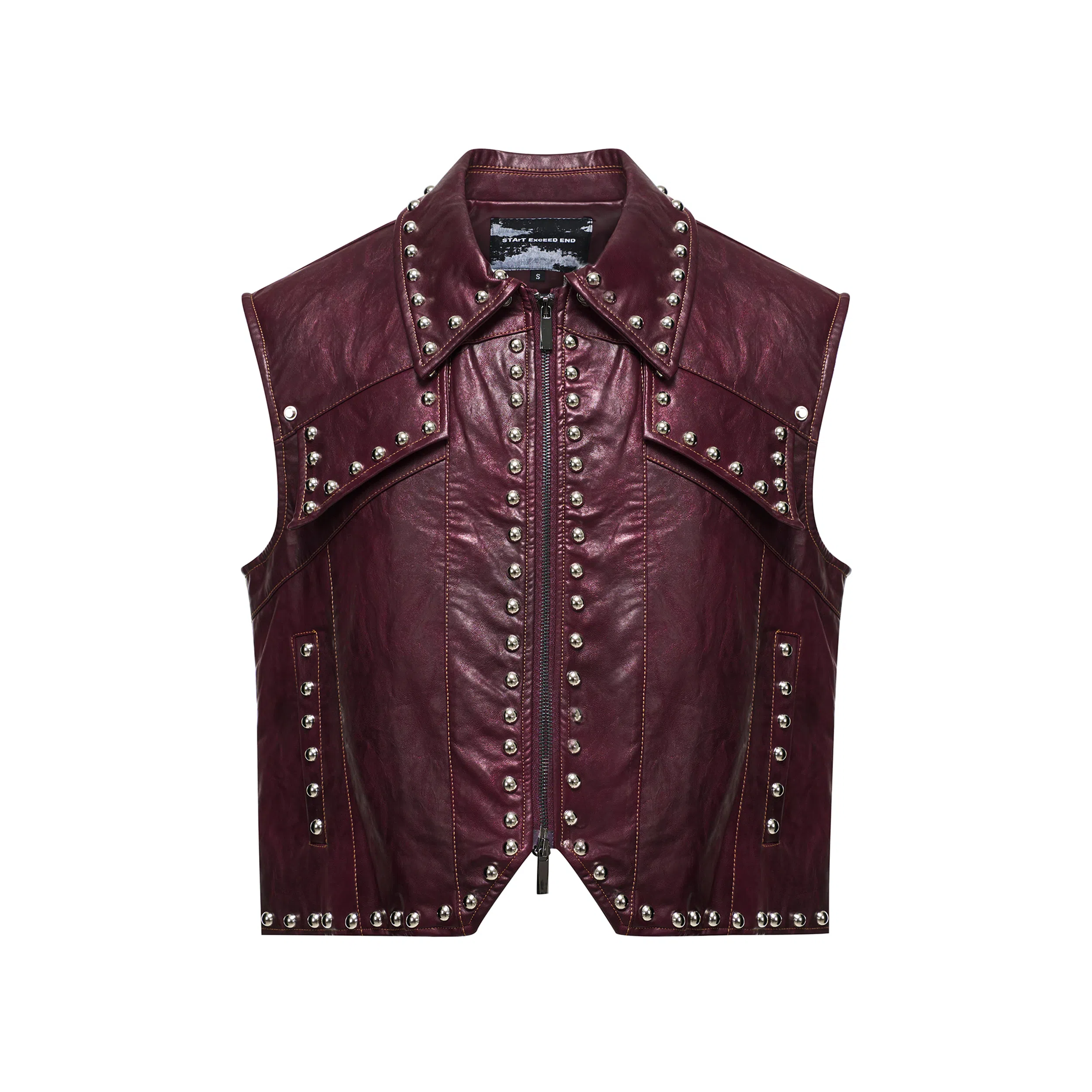 START EXCEED END Punk Studded Leather Vest