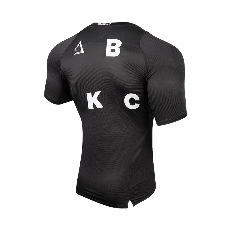 BKCXZICE Big Logo Triangle Print Tight Fit Short Sleeve