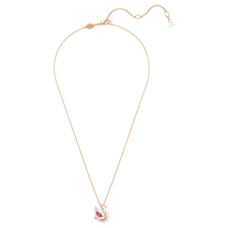 Swarovski Swan Necklace Red
