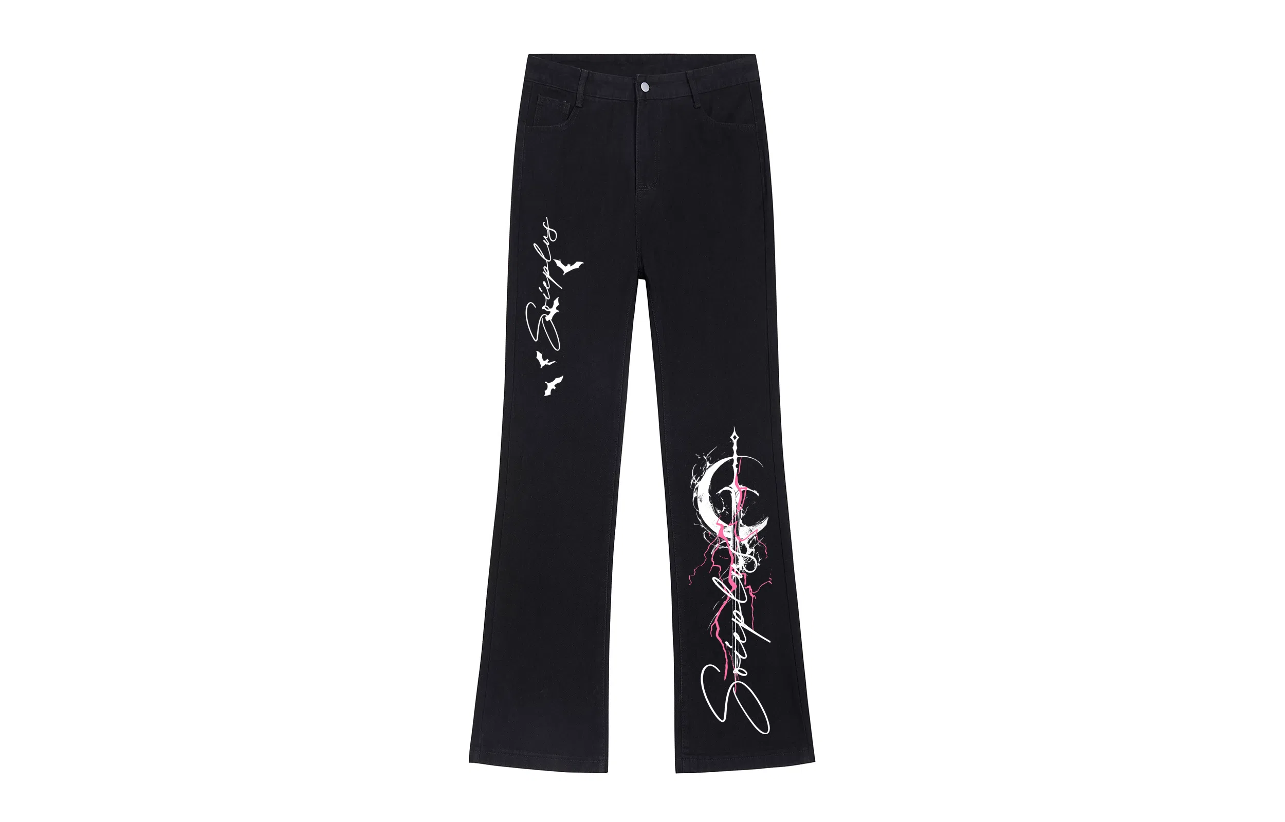 SOIEPLUS Lightning Logo Jeans