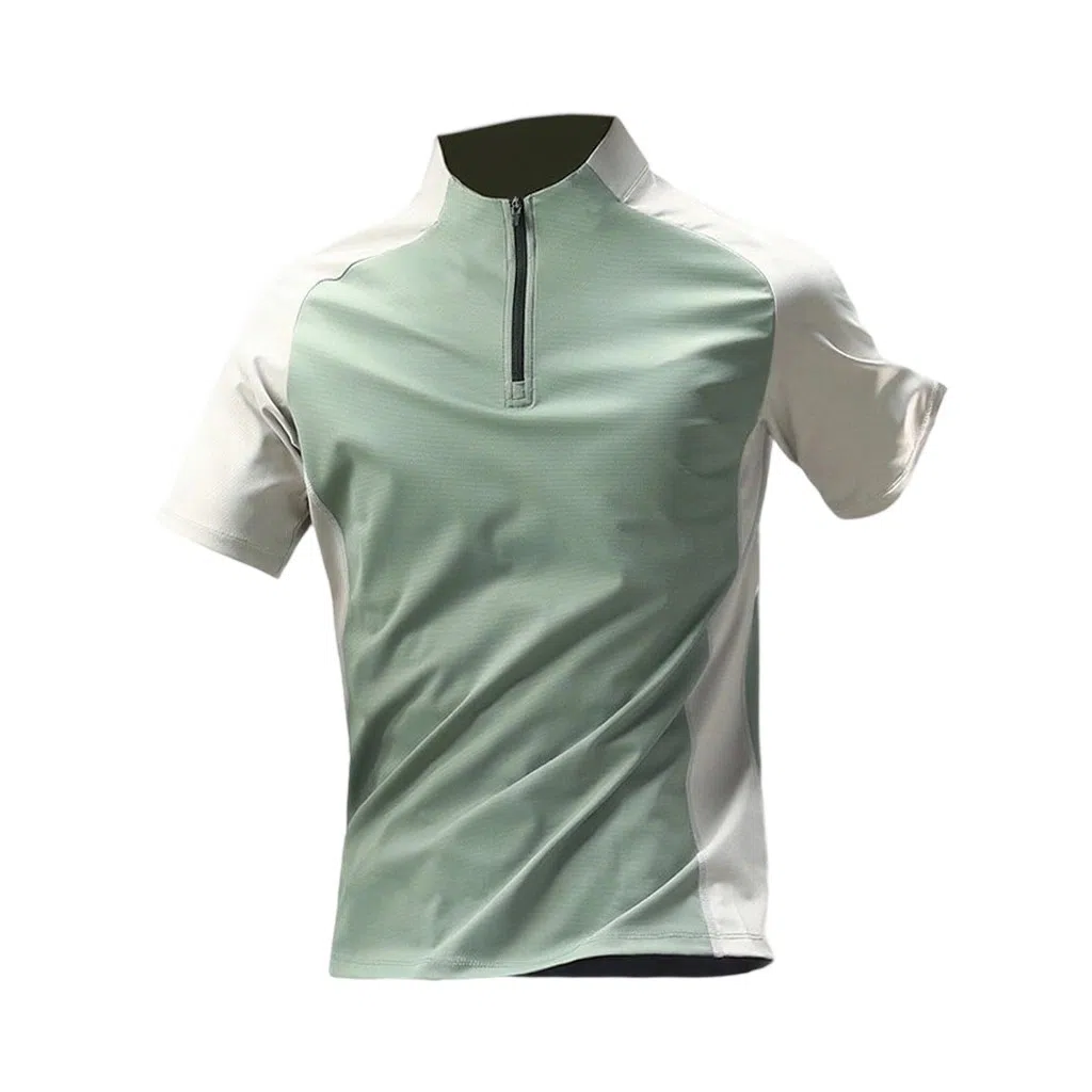 BKCXZICE Half-Zip Quick-Dry Sports Shirt