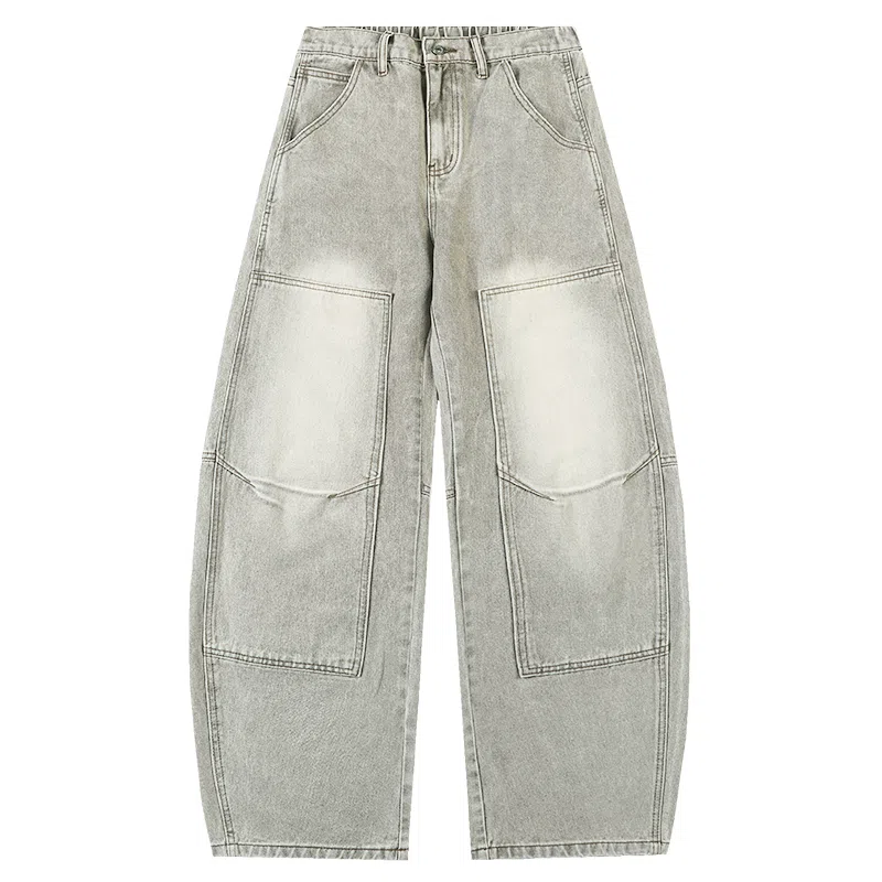 BRNR Vintage Washed Wide-Leg Pants