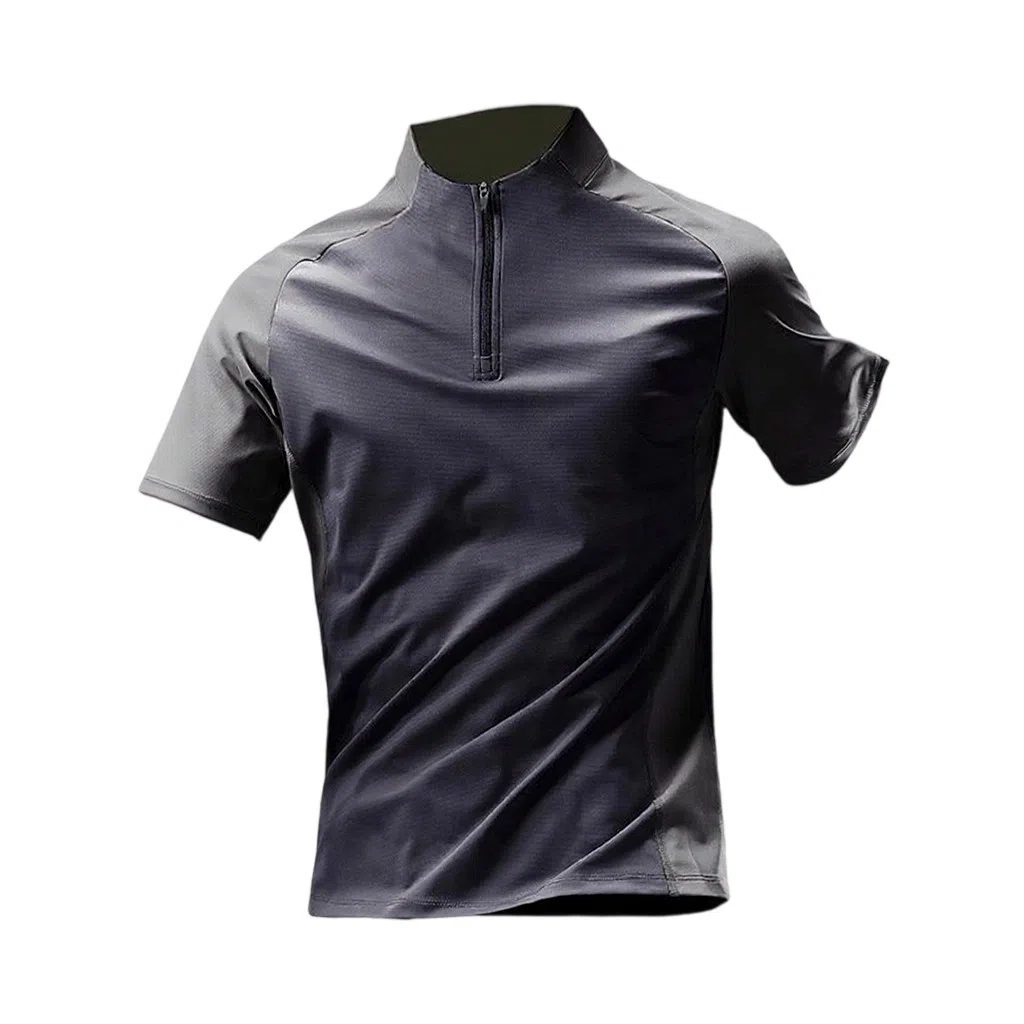BKCXZICE Half-Zip Quick-Dry Sports Shirt