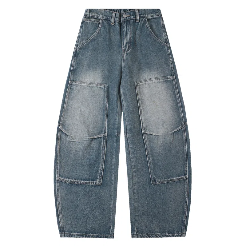 BRNR Vintage Washed Wide-Leg Pants