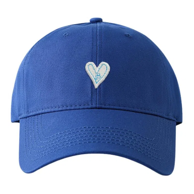 浪莎 立体爱心刺绣贴片百搭 棉 鸭舌帽 男女同款情侣款