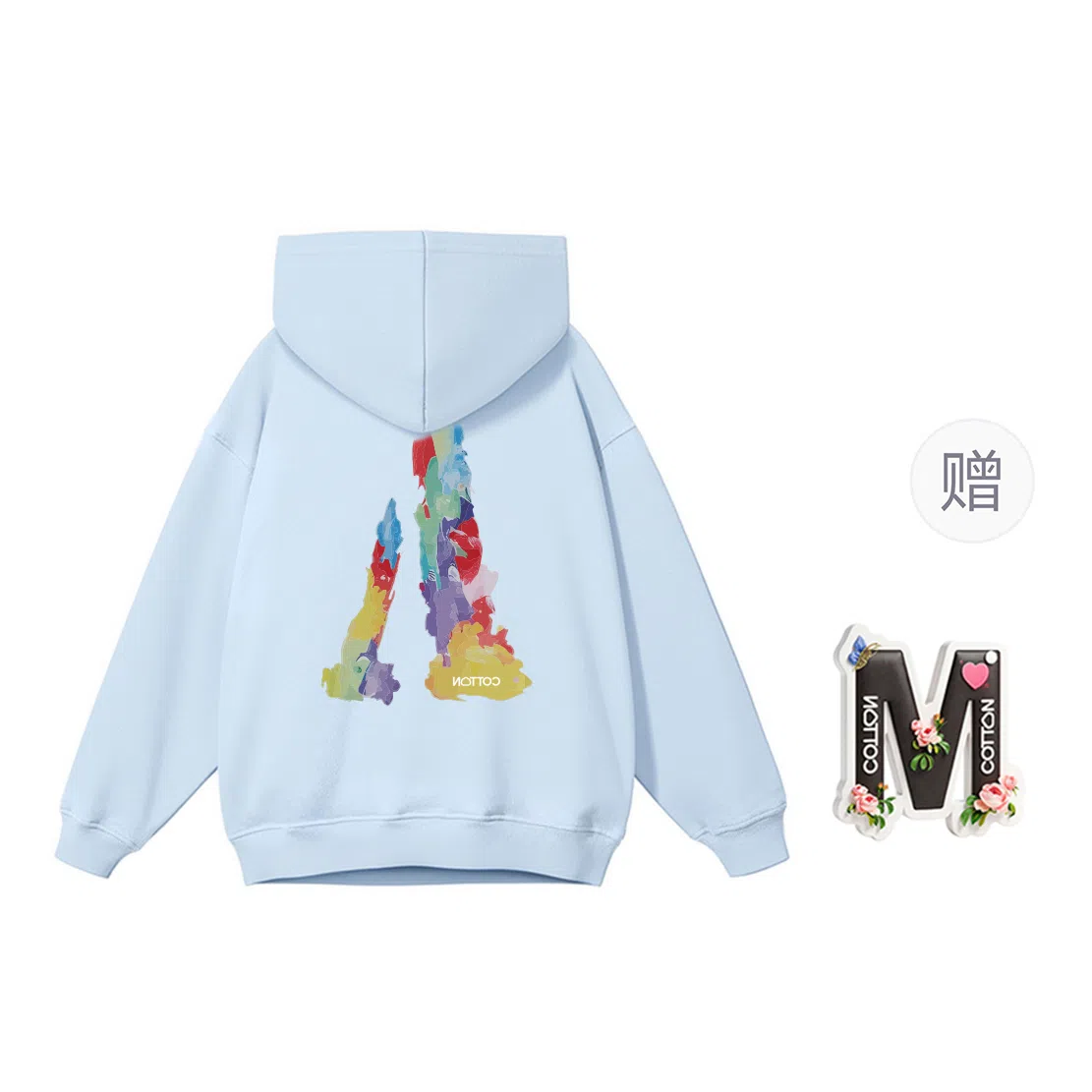 棉购 美式潮流设计感印花大码宽松上衣卫衣 女款